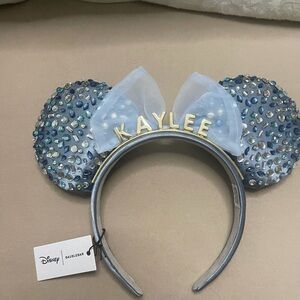 Disney Blue Custom Minnie Mouse Ears Headband- Kaylee (Baublebar) NWT